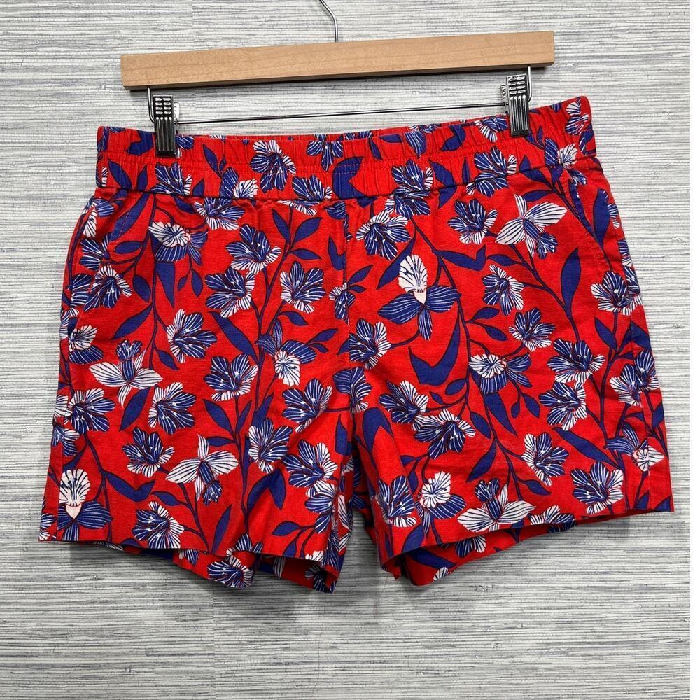 J.Crew Floral Print Pull-On Shorts / Size-10